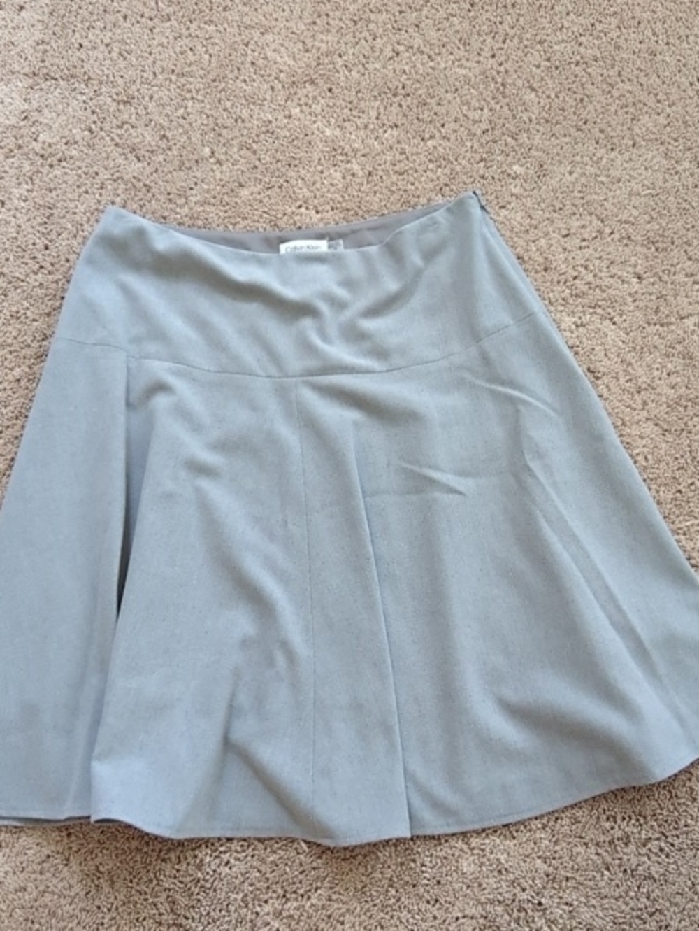 Calvin Klein Gray A-Line Circle Skirt